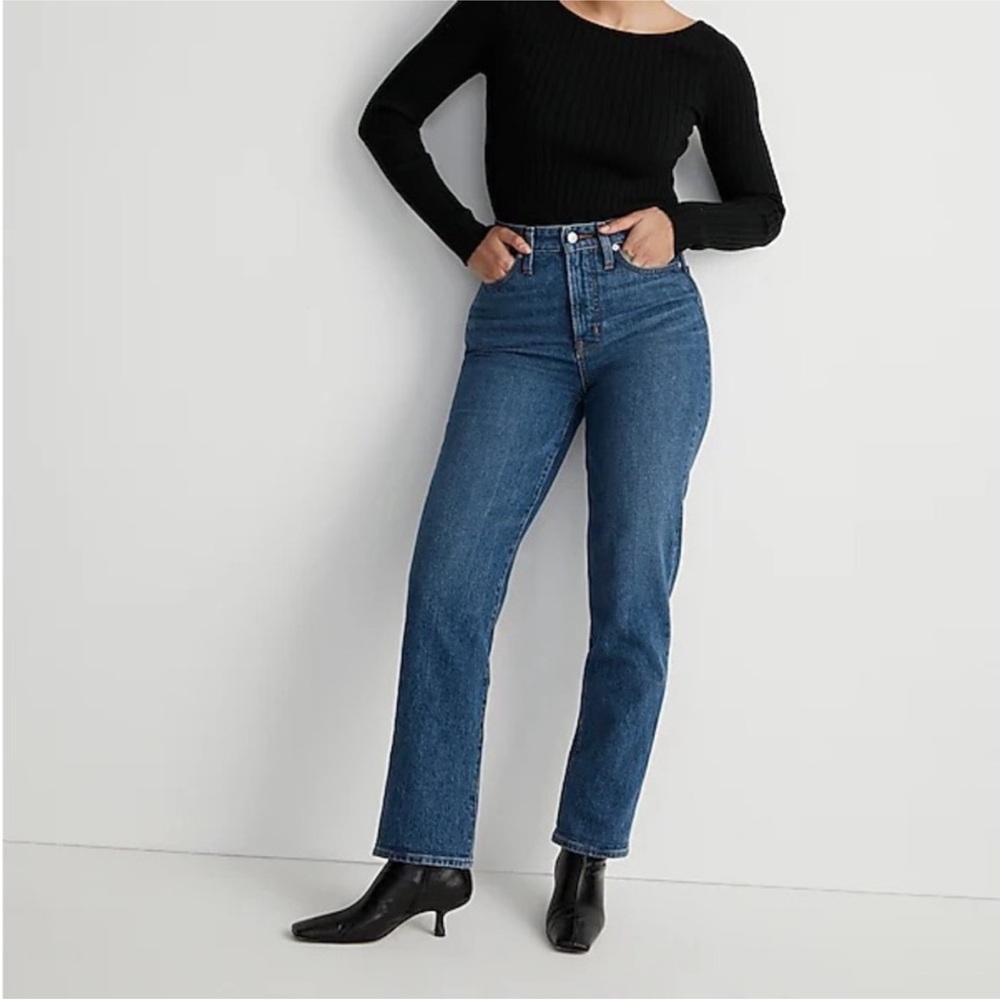 Madewell curvy perfect vintage straight jean in Mayfield wash